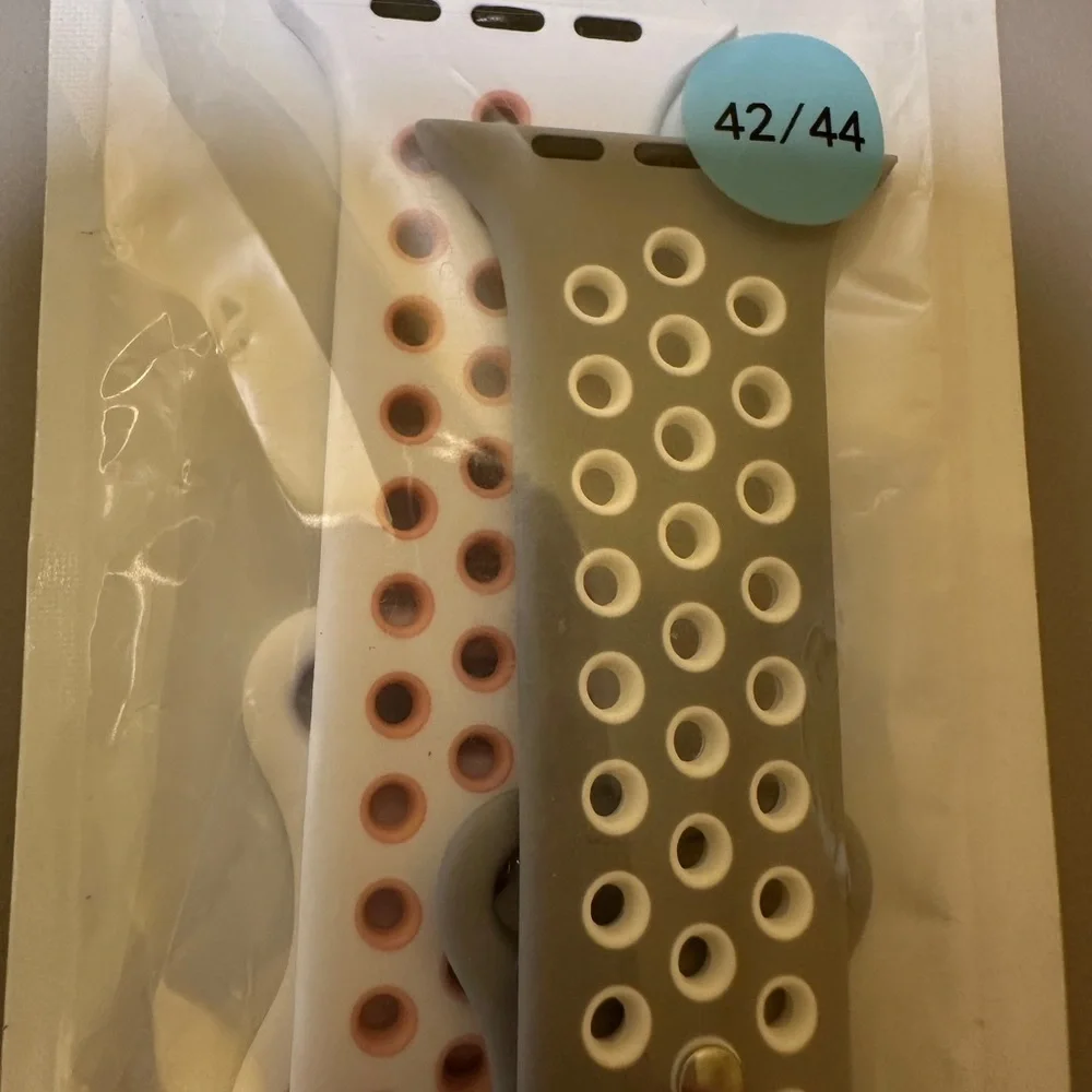 Gray and White Smartwatch Band